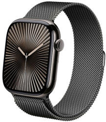 Crong Milano Steel - rozsdamentes acél szíj Apple Watchhoz 44/45/46/49 mm grafit (CRG44MSTGRP)