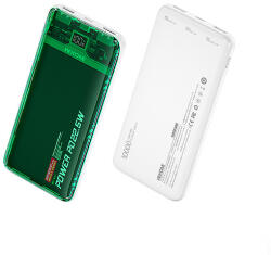 WEKOME WP-353 Vanguard Series - Power bank 10000 mAh PD 20W + QC 22, 5W zöld / átlátszó (WK-WP-353_GREEN)