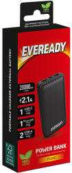 EVEREADY PX20B - Powerbank 20000 mAh 2x USB-A fekete (PX20B)