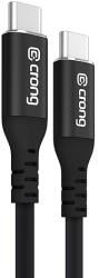 Crong Soft Link - 100 W PD 5A USB-C-USB-C kábel 120 cm fekete (CRGSL120USCCBLK)