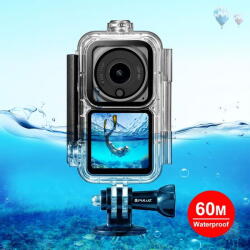 PULUZ PU577T PULUZ 60m vízálló ház búvártok DJI Action 2 kamerához / Action 2 Power Combo / Action 2 Dual-Screen Combo (Átlátszó) (PU577T)