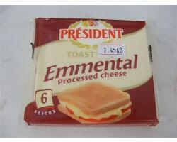PRÉSIDENT Топено сирене с ементал слайс President 120гр