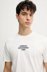 Giorgio Armani pamut póló bézs, férfi, nyomott mintás, XM000540 AF10362 - bézs XXL
