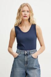 Weekend Max Mara pamut top sötétkék, 2515941022600 - sötétkék XS