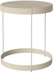 BOLIA Bézs kő dohányzóasztal Dob 40 cm (03-105-10_00006)