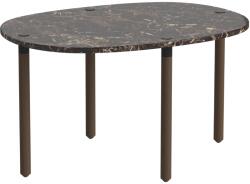 BOLIA Barna márvány dohányzóasztal Tuk 71, 5 x 52 cm, sötét tölgy alappal (03-101-05_10840886)
