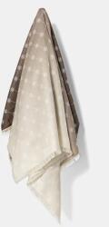 Tory Burch selyem sál T Monogram Silk Oblong bézs, női, mintás, 167410-250 - bézs Univerzális méret