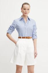 Max Mara pamut ing női, galléros, regular, 2515111081600 - kék 42