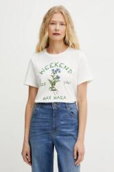 Weekend Max Mara pamut póló női, fehér, 2515971052600 - fehér M - answear - 32 990 Ft