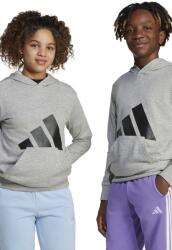 Adidas gyerek felső szürke, nyomott mintás, kapucnis, JC9669 - szürke 152
