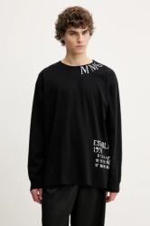 MM6 Maison Margiela pamut hosszúujjú fekete, nyomott mintás, SH0GC0047 - fekete M