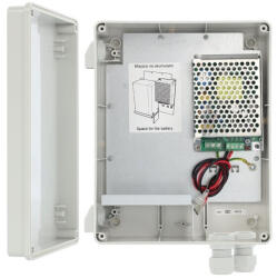Pulsar HPSBH-12V3A-B Falra szerelhető, műanyag dobozos kapcsolóüzemű szünetmentesíthető tápegység 13, 8V/3A/7Ah; IP44 (HPSBH-12V3A-B)