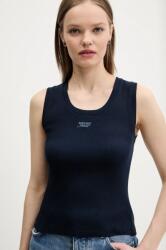 Tommy Jeans pamut top sötétkék, DW0DW21369 - sötétkék XS
