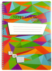 EVOffice Spirálfüzet A4, 80lap, perforált lyukasztott Evoffice kockás (EV6G09M) - cartridge