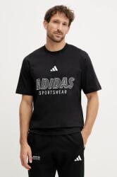 Adidas pamut póló M C HOT SPW T fekete, férfi, nyomott mintás, JN7851 - fekete XL