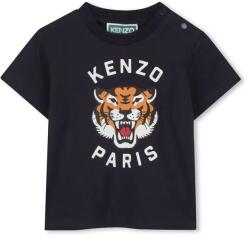 KENZO gyerek pamut póló sötétkék, nyomott mintás, K60971 - sötétkék 74