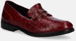 Ecco bőr mokaszin Dress piros, női, lapos talpú, 209803-01065 - piros Női 36
