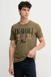Aeronautica Militare pamut póló zöld, férfi, nyomott mintás, TS2422J686 - zöld XXL