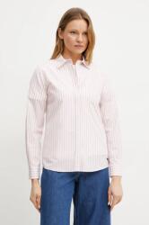 Max Mara pamut ing női, galléros, rózsaszín, regular, 2515111081600 - rózsaszín 44