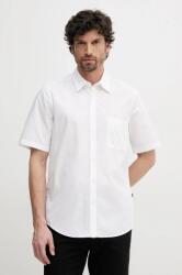 BOSS Orange pamut ing férfi, galléros, fehér, regular, 50537331 - fehér S