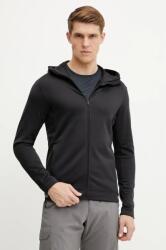 Peak Performance sportos pulóver Rider fekete, sima, kapucnis, G79554 - fekete XL
