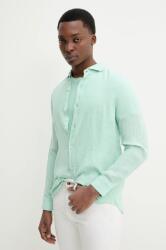 Superdry len ing férfi, olasz galléros, zöld, regular, M4010995A-2OK - zöld S