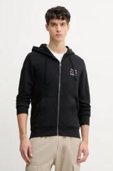 Tommy Hilfiger pamut melegítőfelső fekete, férfi, sima, kapucnis, MW0MW39250 - fekete S