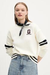 Guess Jeans pamut pulóver könnyű, női, bézs, W5GR01 Z3HM1 - bézs XS