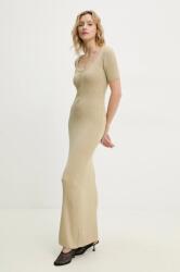 Herskind selyemkeverékes ruha Mira bézs, maxi, testhezálló, 5536106 - bézs XS