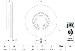 Bosch Disc frana BOSCH 0 986 479 F46 (0 986 479 F46) - fixbox