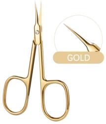 SELA Forfecuta cuticule curbata profesionala, din otel inoxidabil, model rusesc, Gold, Sela