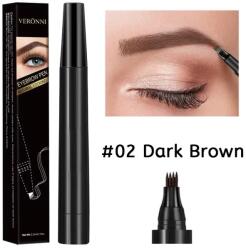 SELA Creion pentru sprâncene Microblading, Dark Brown 16g - rezistent la apă Sela