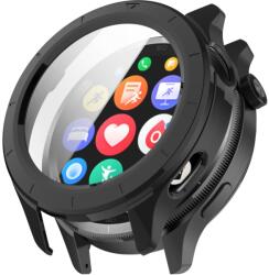 PC FULL COVER Műanyag borítás üveggel a Xiaomi Watch S4 fekete