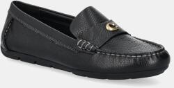 Coach bőr mokaszin Leather Driver fekete, női, lapos talpú, CAS66 - fekete Női 40