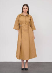 SHOPIKA Rochie lunga tip camasa din poplin satinat de bumbac, camel S