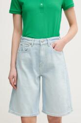 Pepe Jeans farmer rövidnadrág BERMUDA SHORT UHW BREEZE női, sima, magas derekú, PL801176 - kék 32