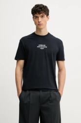 Giorgio Armani pamut póló sötétkék, férfi, nyomott mintás, XM000540 AF10362 - sötétkék XL