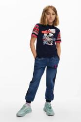 Desigual gyerek pamut póló x Disney sötétkék, 25SGTK20 - sötétkék 128