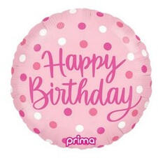 Prima Szülinapi lufi 18" 45cm Happy Birthday (LUFI719946)