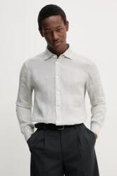 Barena Venezia len ing Camicia Mola férfi, galléros, szürke, regular, CAU5077.3007 - szürke 54