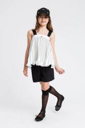 Twinset gyerek rövidnadrág fekete, sima, állítható derekú, 251GJ2QN5 - fekete 162