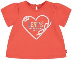 Levi's újszülött póló HEART SS PUFF SLEEVE SLV TEE piros, 1EM402 - piros 98