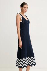 Pepe Jeans ruha OLLIE DRESS sötétkék, maxi, harang alakú, PL953717 - sötétkék XS