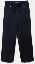 Barbour pamut nadrág Elsie női, sötétkék, magas derekú széles, LTR0385NY99 - sötétkék 36