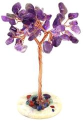 R. M. ékszer Ásványfa réz Ametiszt jáde lapon 8cm (017579)