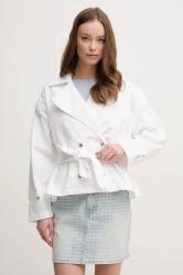Pepe Jeans pamut trencskabát SUE női, fehér, átmeneti, oversize, PL402568 - fehér L
