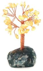 R. M. ékszer Ásványfa réz Citrin hevített nyers fluorit 10-11cm (017557)