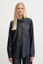 GUESS farmering CARLA női, galléros, sötétkék, regular, 5GGH03 7295A - sötétkék 34