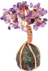 R. M. ékszer Ásványfa réz Ametiszt Fluorit 15cm (017546)