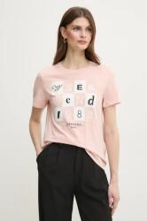 Weekend Max Mara pamut póló női, rózsaszín, 2515971052600 - rózsaszín XL